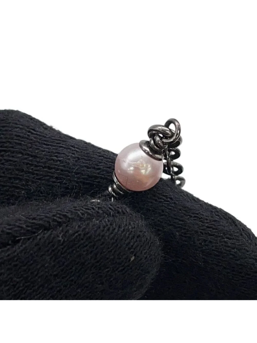 Chanel Necklace CC Logo Faux Pearl Rhinestone